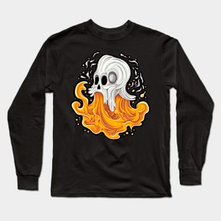 Eerie Halloween Ghoul Art - Spooky Season Delight Long Sleeve T-Shirt